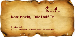 Kaminszky Adelmár névjegykártya